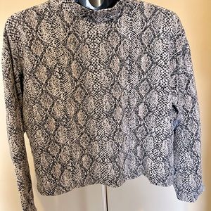 Zara snakeskin print sweater